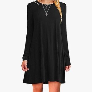 MOLERANI Women's Simple Long Sleeve Black Dress Size 3XL